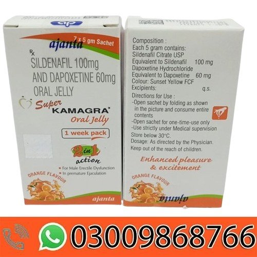 Sildenafil 100mg And Dapoxetine 60mg Oral Jelly in Pakistan