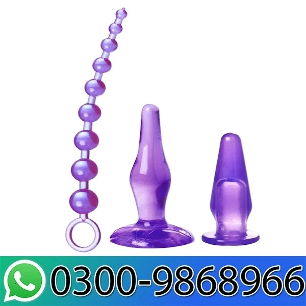 3 Pcs Metal Anal Butt Plugs Adult Sex Toys In Pakistan