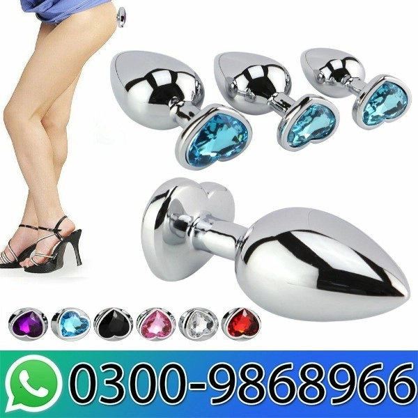 3 Pcs Set Luxury Metal Butt Plug Toys In Pakistan