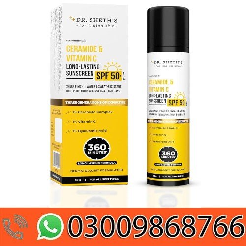 Dr. Sheth’s Ceramide & Vitamin C Long Lasting Sunscreen In Pakistan