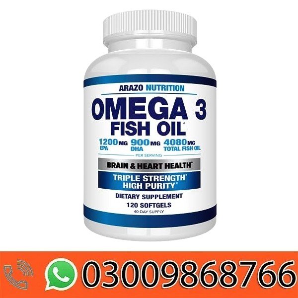 Arazo Nutrition Omega-3 Fish Oil 4080mg In Pakistan