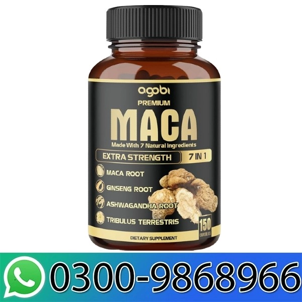 Agobi Premium 7 In 1 Maca Extra Strength Blend With Ginseng Ashwagandha & Tribulus 150 Capsules In Pakistan