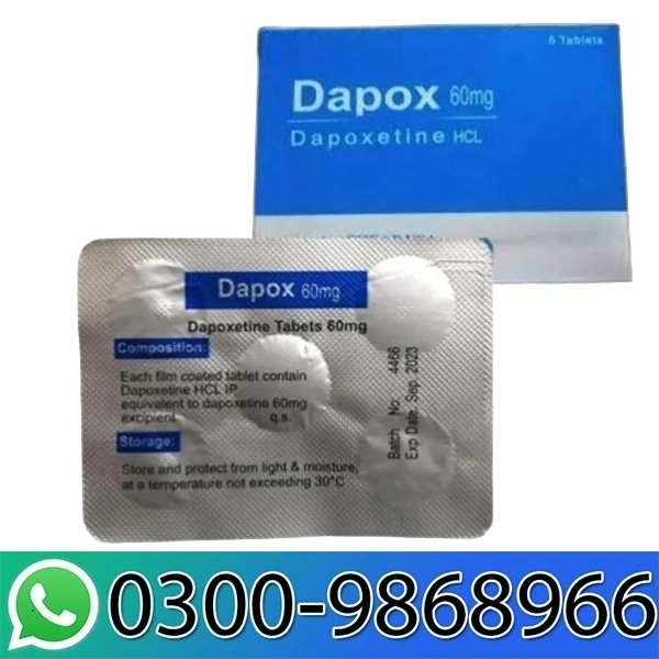 Dapox Dapoxetine Tablets 60mg In Pakistan