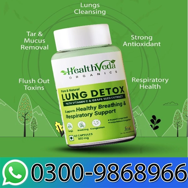 Health Veda Organics Lung Detox with Vitamin C In Pakistan