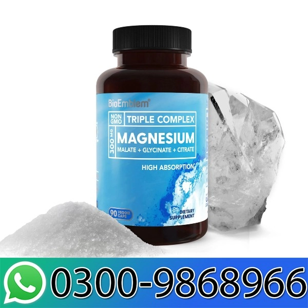 High Potency Magnesium Triple Complex 300mg Capsules In Pakistan