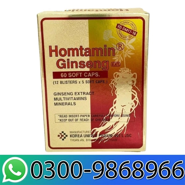 Homtamin ginseng Multivitamin Capsules in Pakistan