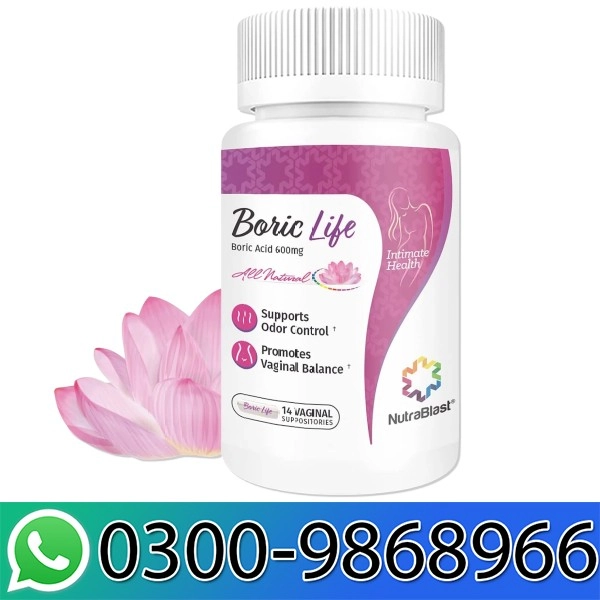 NutraBlast Boric Acid Vaginal Suppositories In Pakistan