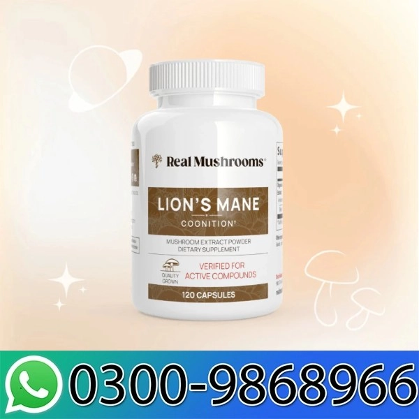 Real Mushrooms Lions Mane 300 Capsules In Pakistan